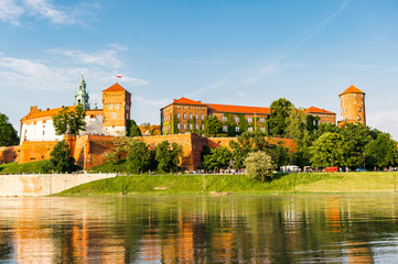 Naklejka premium Wawel castle in Krakow, Poland, Europe.