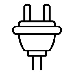 Rubber plug cable icon. Outline rubber plug cable vector icon for web design isolated on white background