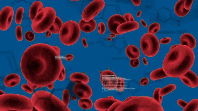 Red blood cells with program codes and chemical structures
