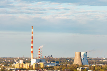 Obraz premium Krakow, Poland - April 26, 2019: View from the oldest mound in Krakow - Krakus mound (Kopiec Kraka)