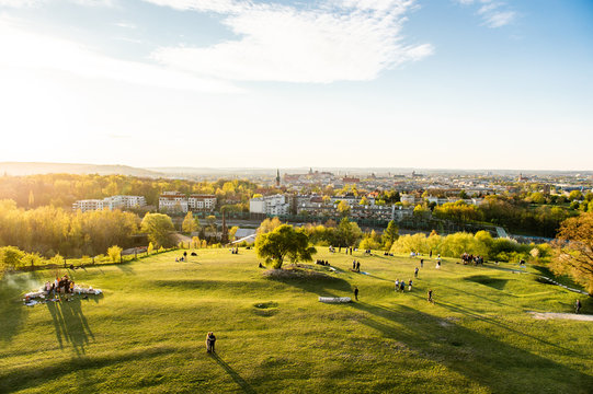 Krakow, Poland - April 26, 2019: View From The Oldest Mound In Krakow - Krakus Mound (Kopiec Kraka)