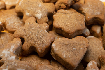 Christmas gingerbread with spices and icing