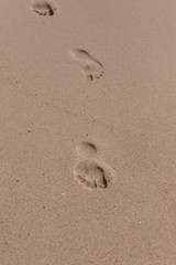 footprints in the sand