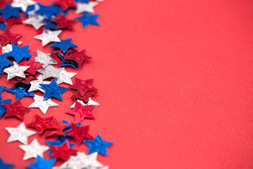 An American Themed Background with Red White and Blue Stars