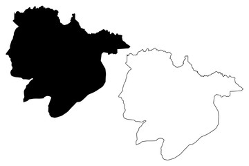 Preah Vihear Province (Kingdom of Cambodia, Kampuchea, Provinces of Cambodia) map vector illustration, scribble sketch Preah Vihear map