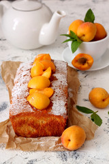 Apricot cake with fresh apricots