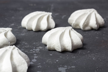 Fototapeta na wymiar Sweet food. Delicious homemade meringues