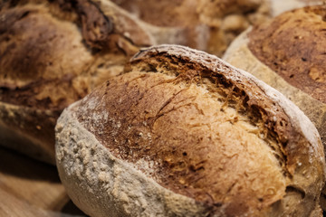 close up of home made multigrain bread