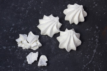Sweet food. Delicious homemade meringues