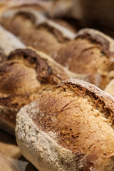 close up of home made multigrain bread