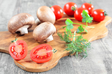 Fresh ingredients ready for cooking