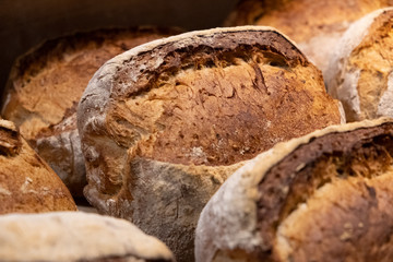 close up of home made multigrain bread