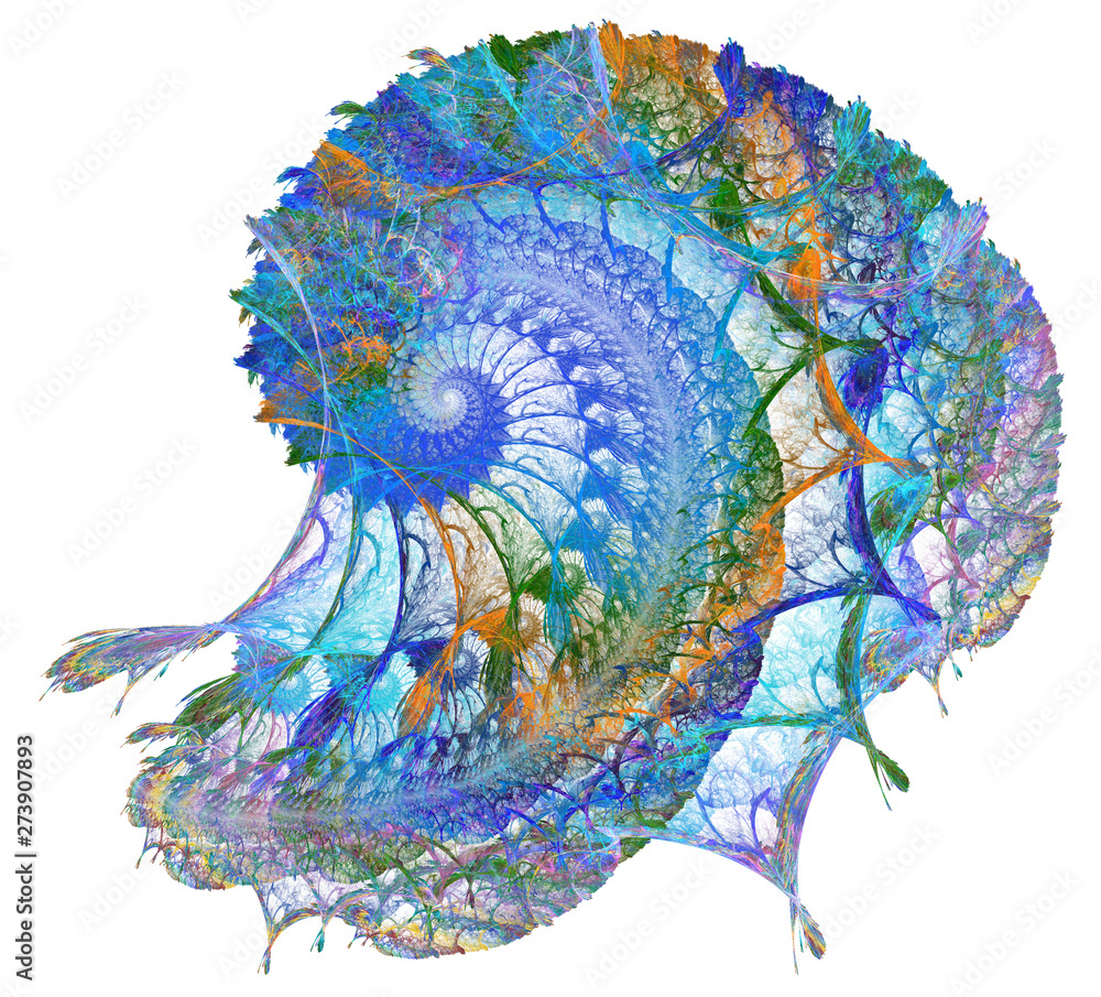 Leinwandbilder an abstract computer generated modern fractal design. abstract fractal color texture. digital art. a