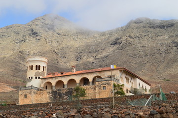 Villa Winter On the peninsula of Jandia Designed by the engineer Gustav Winter Built in 1946 after the Second World War. July 4, 2013. Cofete Jandia Fuerteventura Canary Islands.
