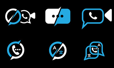 Communication/Chat apps icon Or Logo design