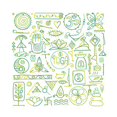 Fototapeta premium Yoga background for your design