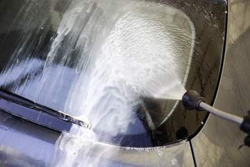 Car wash with hose