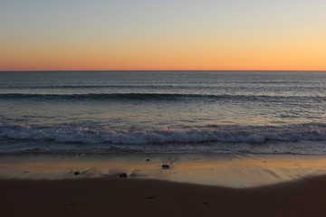 Grande plage  des Sables-d'Olonne au crépuscule