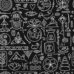 Yoga concept, seamless pattern for your design