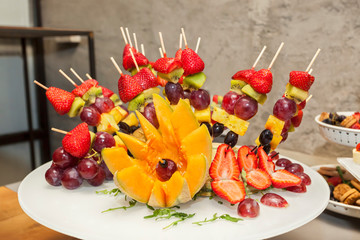 Juicy and fresh Party Fruit Salad sticks for party