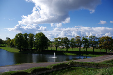 douves du Château de Kuressaare, Estonie