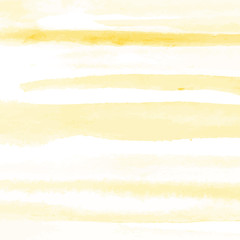 Yellow watercolor texture background, hand painted vector illustration.