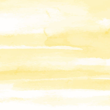 Yellow watercolor texture background, hand painted vector illustration. © Nubephoto