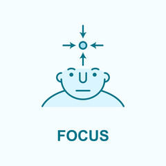 focus on mind field outline icon