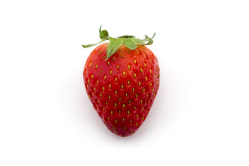 Freshly picked strawberry  isolated on white background