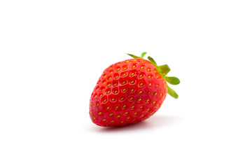 Freshly picked strawberry  isolated on white background