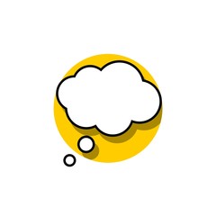 Thought cloud sign, icon, logo