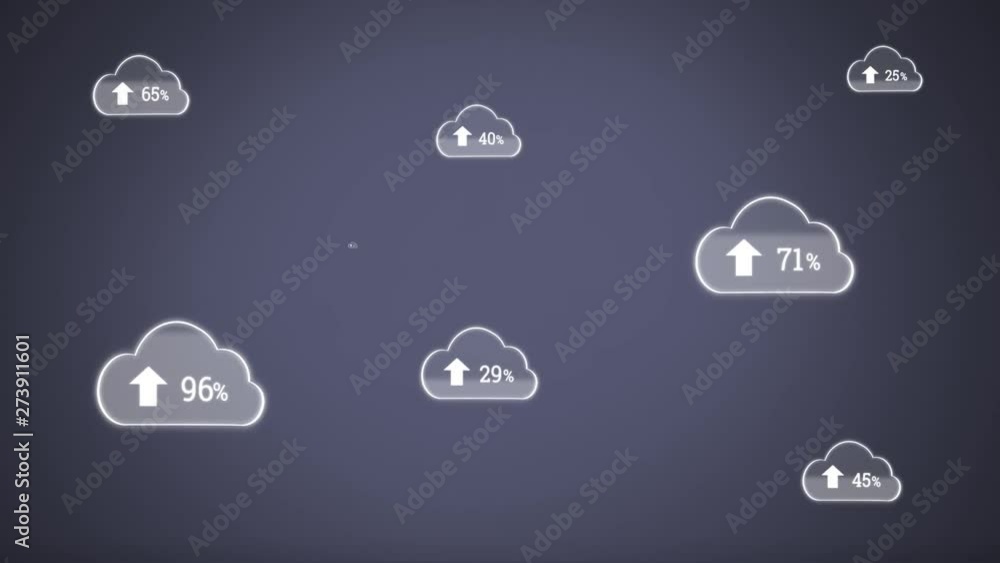 Poster upload progress clouds
