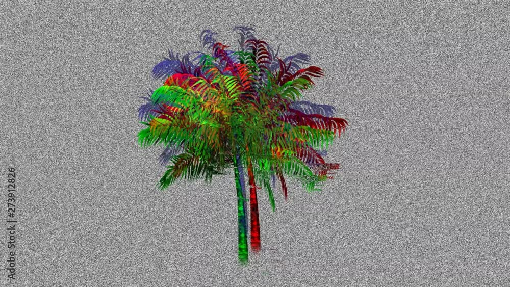 Poster palm tree and static
