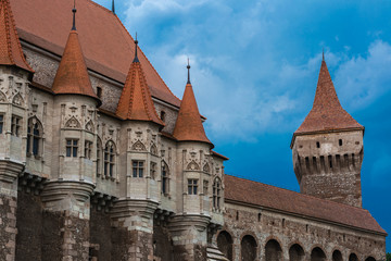 Fototapeta na wymiar Hunyad Castle - Corvin's Castle in Hunedoara, Romania