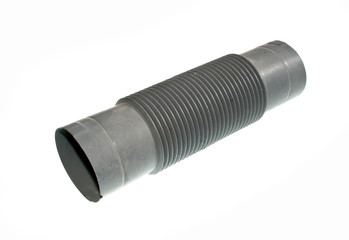 corrugated pipe isolated on white background