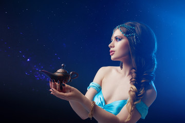 Jasmine the heroine of the Eastern fairy tale, Arab night