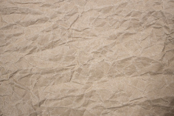 background of crumpled brown paper texture