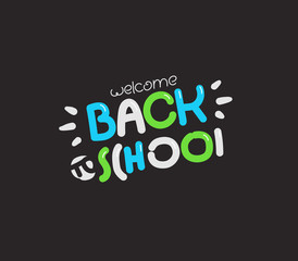 Back to school logo. Vector illustration