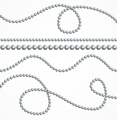 Realistic 3d Detailed Beads Chain Ball. Vector