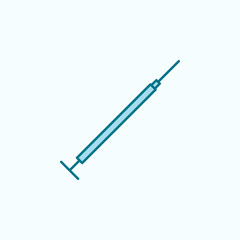 Cosmetic syringe field outline icon