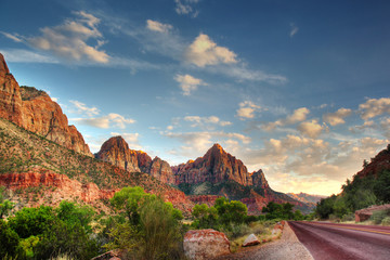 Road Leading into Zion National Park