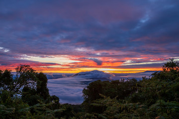 sunrise in the mountains