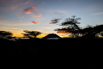 sunset in the mountains