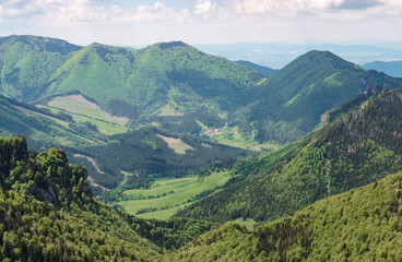 Fototapeta na wymiar View from the Little Rozsutec hill