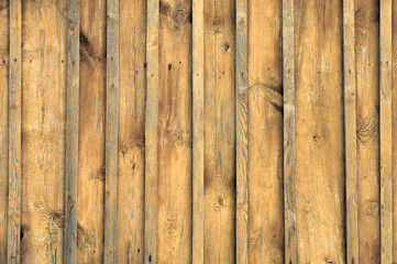 Brown natural wood texture and background, pine slab and coniferous fence, for design