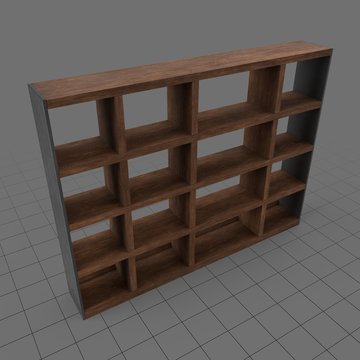 Modern wooden bookshelf