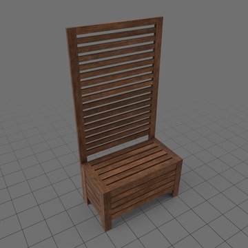 Bench with wall panel