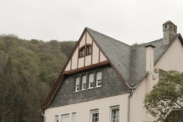 Fototapeta na wymiar Cottage detail in a german town (Moselkern, Germany, Europe)