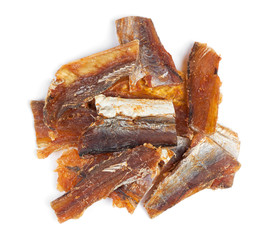 Pieces of cleaned dried fish