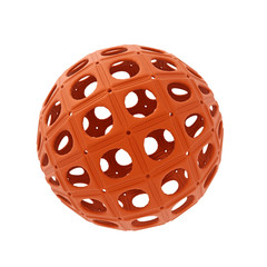 3d rendering of terracotta sphere